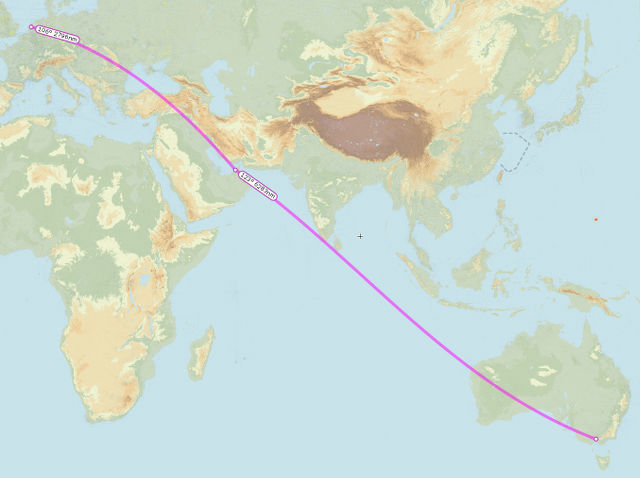AMS-DXB-MEL AMS-DXB-MEL